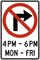 Movement Prohibition, Part-Time (2 lines), MUTCD Lane  and Turn Control