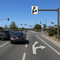 Example of Optional Movement Lane Control - Oblique (Right) R3-6bR, MUTCD Lane  and Turn Control, 30"x36"
