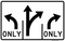 Advance Intersection Lane Control (3 lanes), MUTCD Lane  and Turn Control