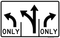 Advance Intersection Lane Control (3 lanes), MUTCD Lane  and Turn Control