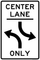 Two-Way Left Turn Only - Post-Mounted, MUTCD Lane  and Turn Control