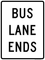 Preferential Lane Ends - Bus (Post-Mounted), MUTCD Lane  and Turn Control