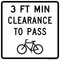 Bicycles Passing Clearance (3 Feet), MUTCD Pass & Slow Traffic