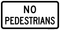 No Pedestrians, MUTCD Selective Exclusion