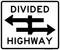 Divided Highway Crossing (Crossing Both Lanes), MUTCD One Direction