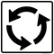 Roundabout Circulation (Plaque), MUTCD One Direction