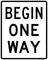 Begin One Way, MUTCD One Direction