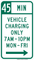 Vehicle Charging Only (Timed, Part-Time), MUTCD No Parking