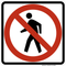 No Pedestrian Crossing (Symbol), MUTCD Bike & Pedestrian