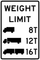 Weight Limit 3-Silhouette, MUTCD Road Closed & Weight