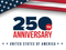 250th Anniversary Yard Sign (Blue) Example - Available in 18"x12", 24"x18", 36"x24"