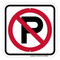 "No Parking" Square Sign - Available in 12", 18", 24", 30", 36" and 48".