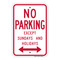 No Parking Except Sundays and Holidays (Double Arrow), Parking Sign