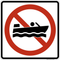 No Motorboats, MUTCD Prohibited Activity Sign - Water Restrictions