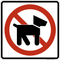 No Pets, MUTCD Prohibited Activity Sign - Trail & Land Restrictions