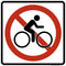 No Biking, MUTCD Prohibited Activity Sign - Trail & Land Restrictions