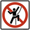 No Technical Rock Climbing, MUTCD Prohibited Activity Sign - Trail & Land Restrictions