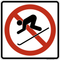 No Downhill Skiing,  MUTCD Prohibited Activity Sign - Winter Restrictions