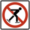 No Skating,  MUTCD Prohibited Activity Sign - Winter Restrictions