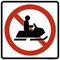 No Snowmobiling,  MUTCD Prohibited Activity Sign - Winter Restrictions