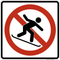 No Snowboarding,  MUTCD Prohibited Activity Sign - Winter Restrictions