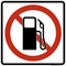 No Gasoline,  MUTCD Prohibited Activity Sign - Vehicle & Parking Restrictions