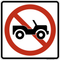 No Off-Road Vehicles,  MUTCD Prohibited Activity Sign - Vehicle & Parking Restrictions