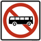 No Buses,  MUTCD Prohibited Activity Sign - Vehicle & Parking Restrictions