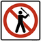 No Ball Playing,  MUTCD Prohibited Activity Sign - Park, Campground & General Rules