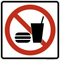 No Food or Drink,  MUTCD Prohibited Activity Sign - Park, Campground & General Rules