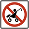 No Baby Strollers,  MUTCD Prohibited Activity Sign - Park, Campground & General Rules