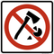 No Wood Chopping,  MUTCD Prohibited Activity Sign - Park, Campground & General Rules