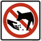 Do Not Feed The Coyotes,  MUTCD Prohibited Activity Sign - Park, Campground & General Rules