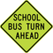 School Bus Turn Ahead,  MUTCD School