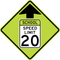 School Speed Limit 20 MPH Ahead Sign,  MUTCD School