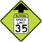 School Speed Limit 35 MPH Ahead Sign,  MUTCD School