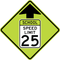 School Speed Limit 25 MPH Ahead Sign,  MUTCD School