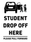 Student Drop-Off Here Please Pull Forward Sign Insert - 18x24