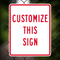 Custom Vertical Sign on fence background