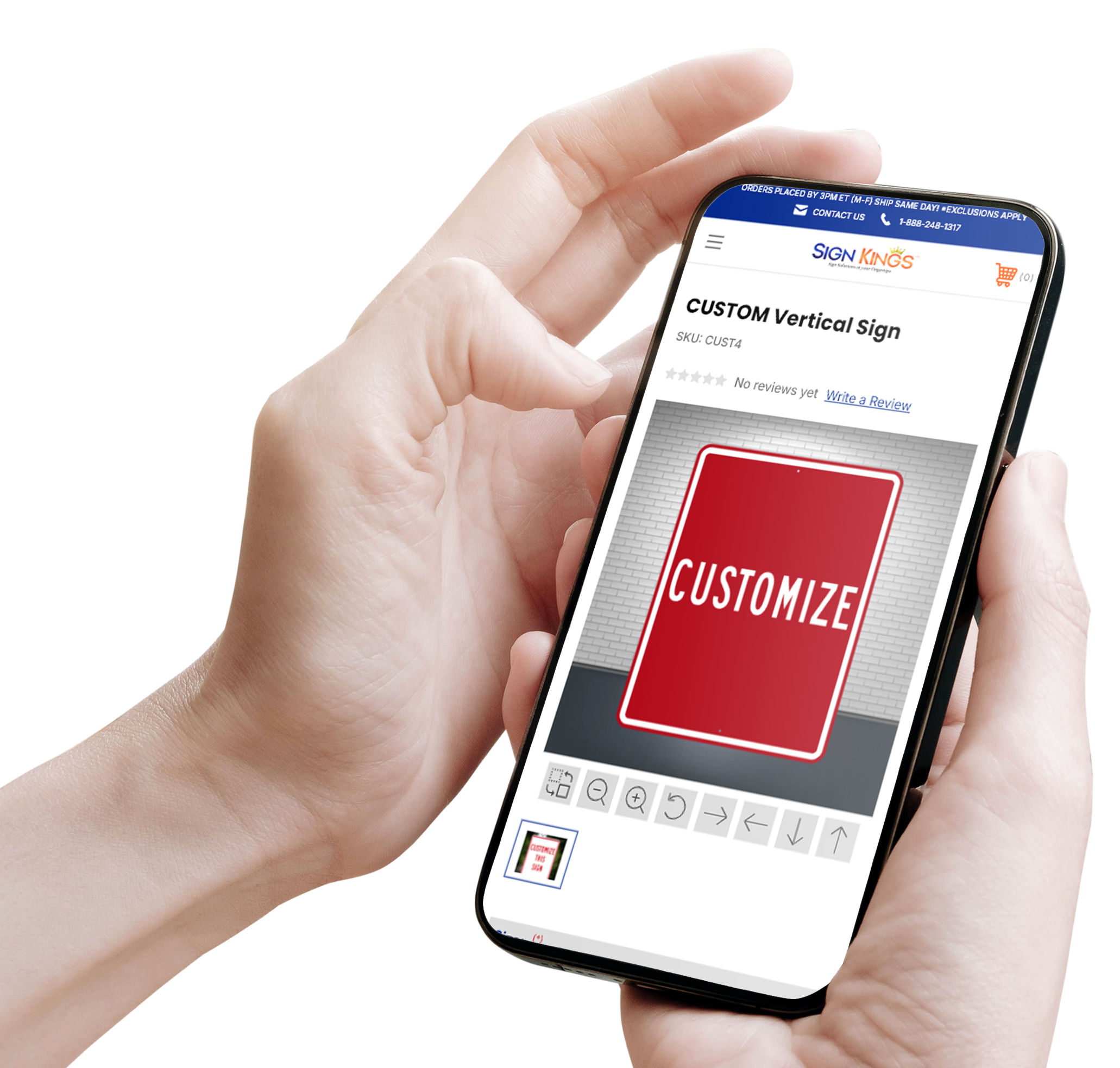 Mobile Sign Customizer Preview