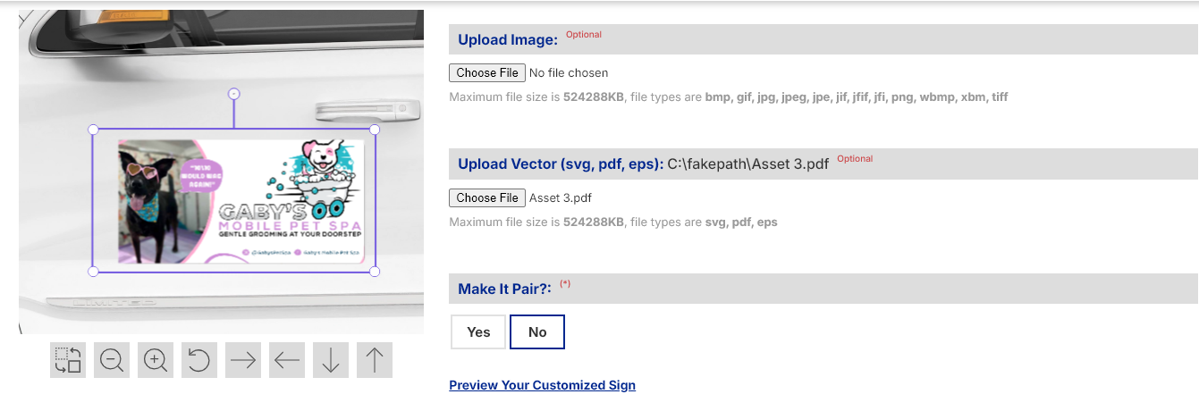 Image & Vector Upload