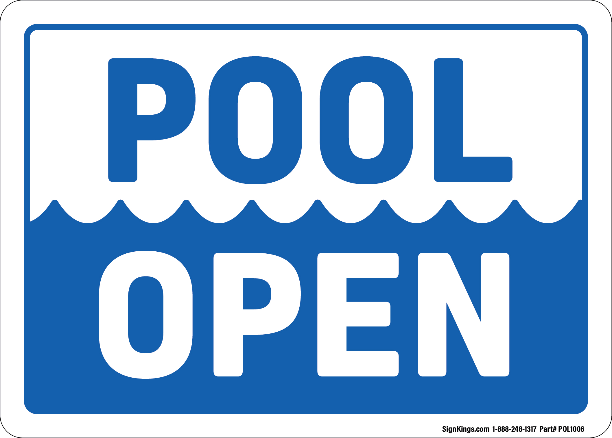 Pool Rental Sign Pool Open, Pool Sign