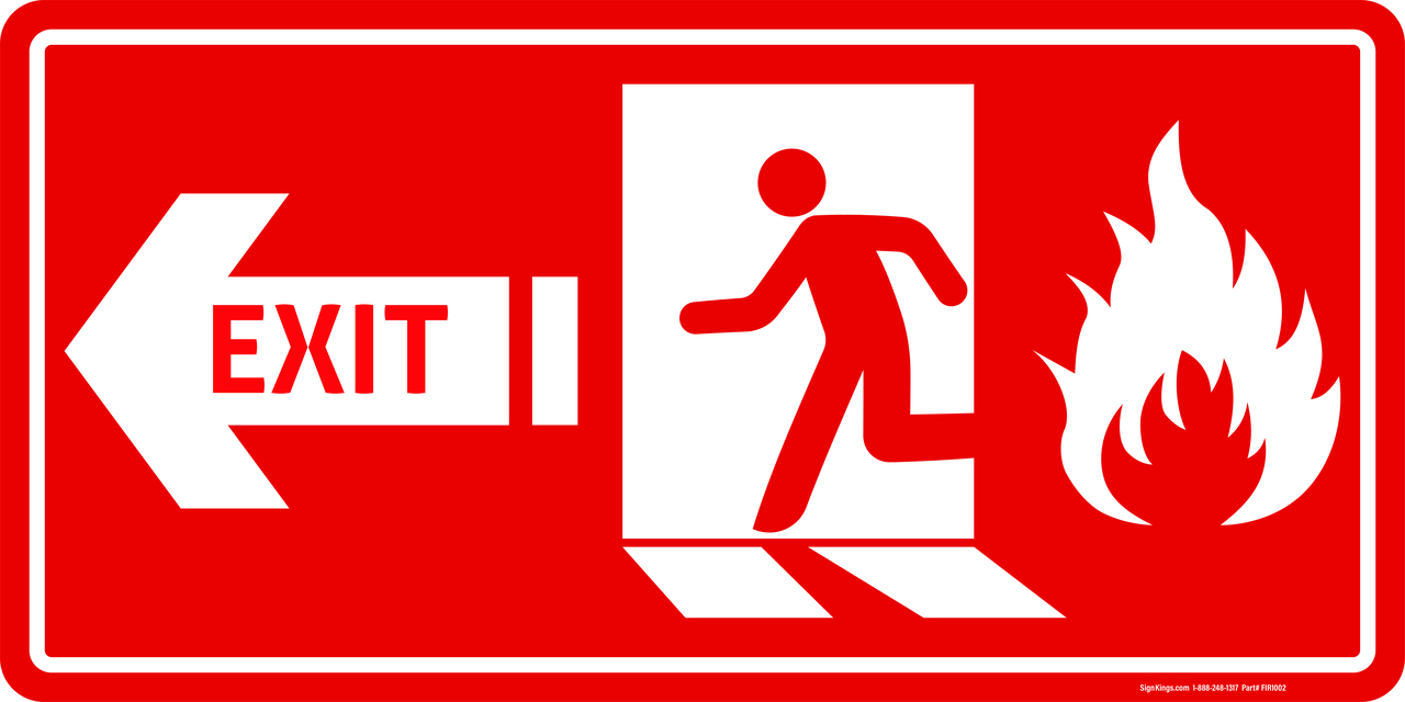 Fire Exit, Safety Sign