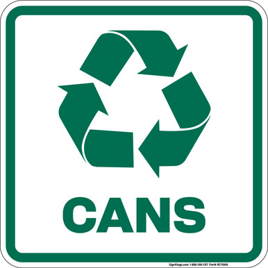 Rcy Sign Recycle-Cans, Recycling Sign