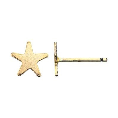 14/20GF Earrings, 6.5mm Star Post