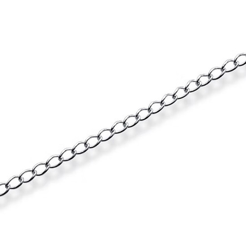 Argentium Chain, 3mm Curb by cm