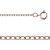 14/20 ROSE GF Chain, 1.6mm Flat Cable, 50cm Long With Bolt Ring Clasp