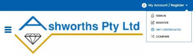 Location of Gift Certificates Location of Gift Certificates