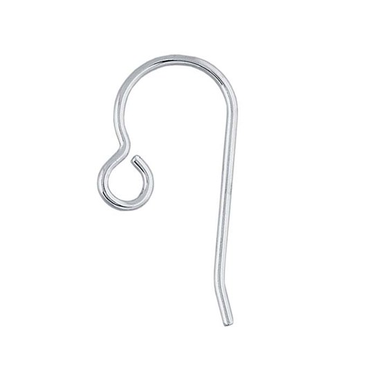Wire Loop Clean Ear Argentium Ear Wire with loop