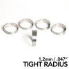 Ticon 1.25” Pie Cut 5 Pack (45°total): 1.7D/2.13" CLT, 1.2mm/.047”